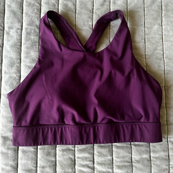 Fabletics No-Bounce Racerback Cutout Sports Bra High Impact - Merlot - Picture 4 of 8